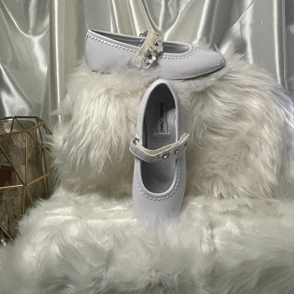 NWT - Rachel Shoes - White Patent Evelyn Mary Jane - Sz 4 Girls